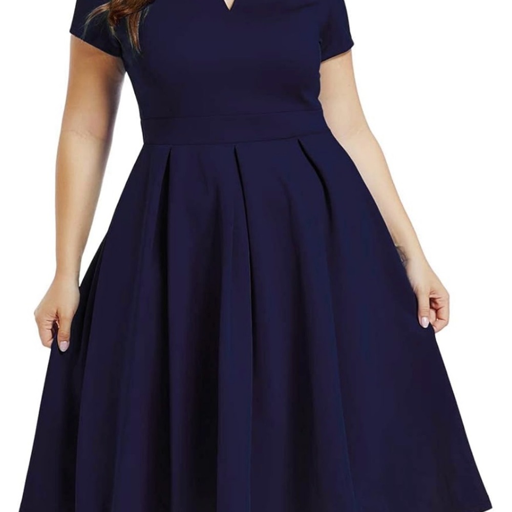 Elegant Navy Blue Women's Dress
